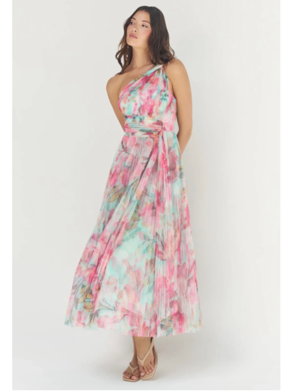 Hutch New Philippa Floral Pleated Midi 14 Dress
